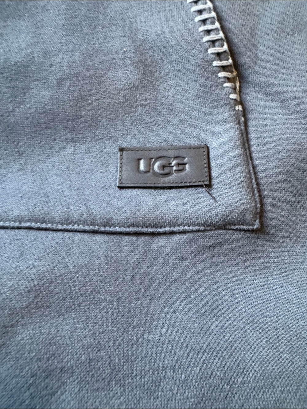 UGG Kelsey Hoodie Dress Large Blue Short Sleeve Pullover Sweatshirt Dress  L - Picture 12 of 15